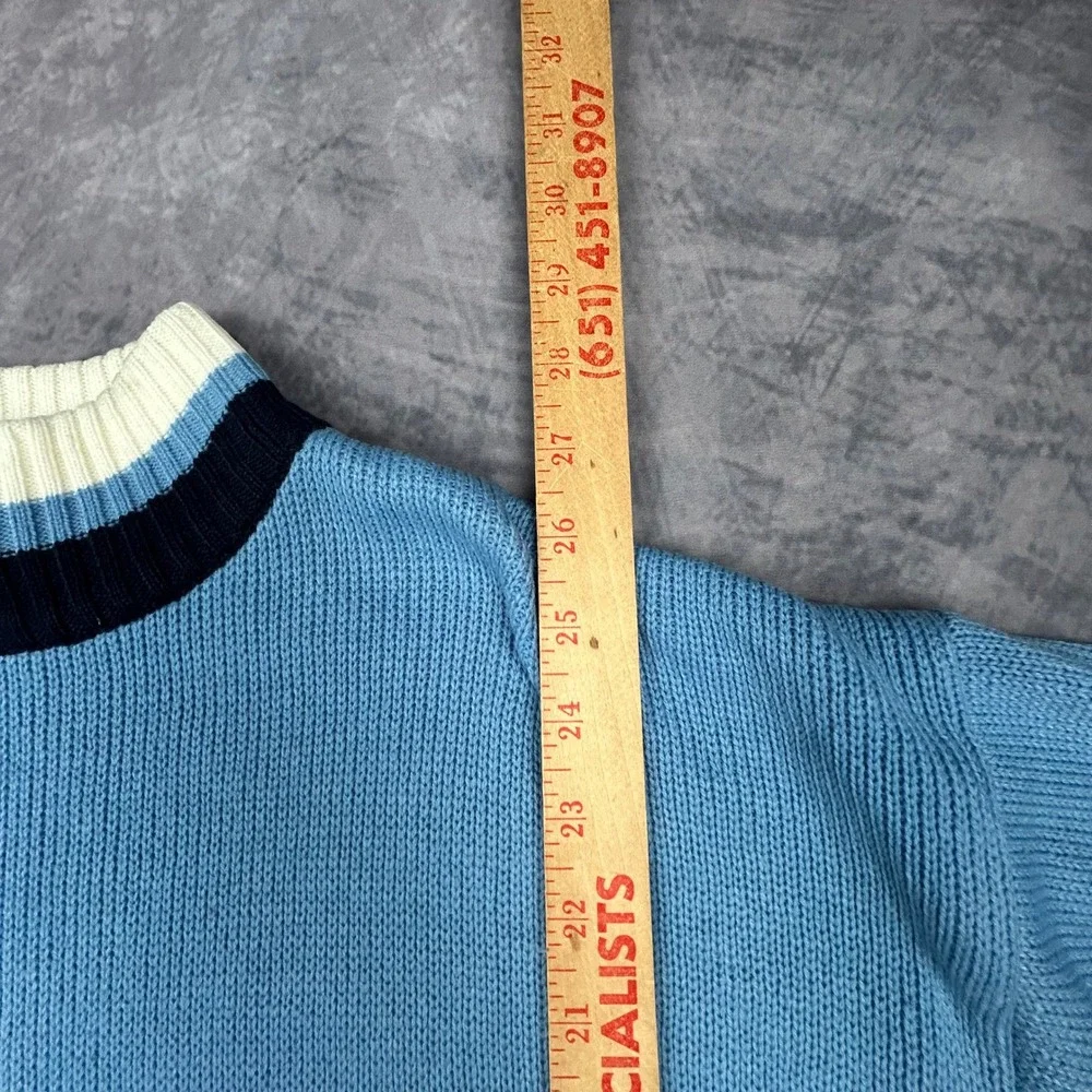 Vintage Y2K Canopy Clothing Knit Sweater Blue Hip Hop Graphic Boxy Fit Large